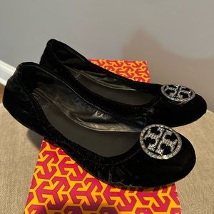Tory Burch Violet Velvet Ballet Flat